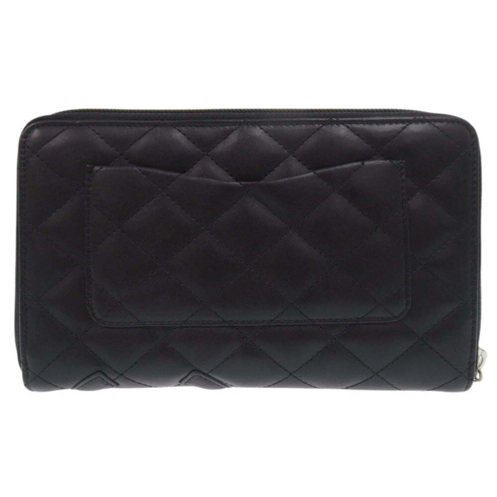 CHANEL Black Leather Logo Wallet - Picture 2 of 8